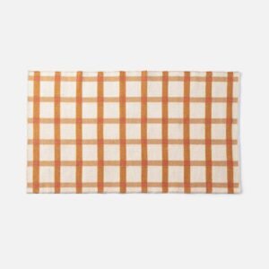 Plaid Wool Reversible Rug
